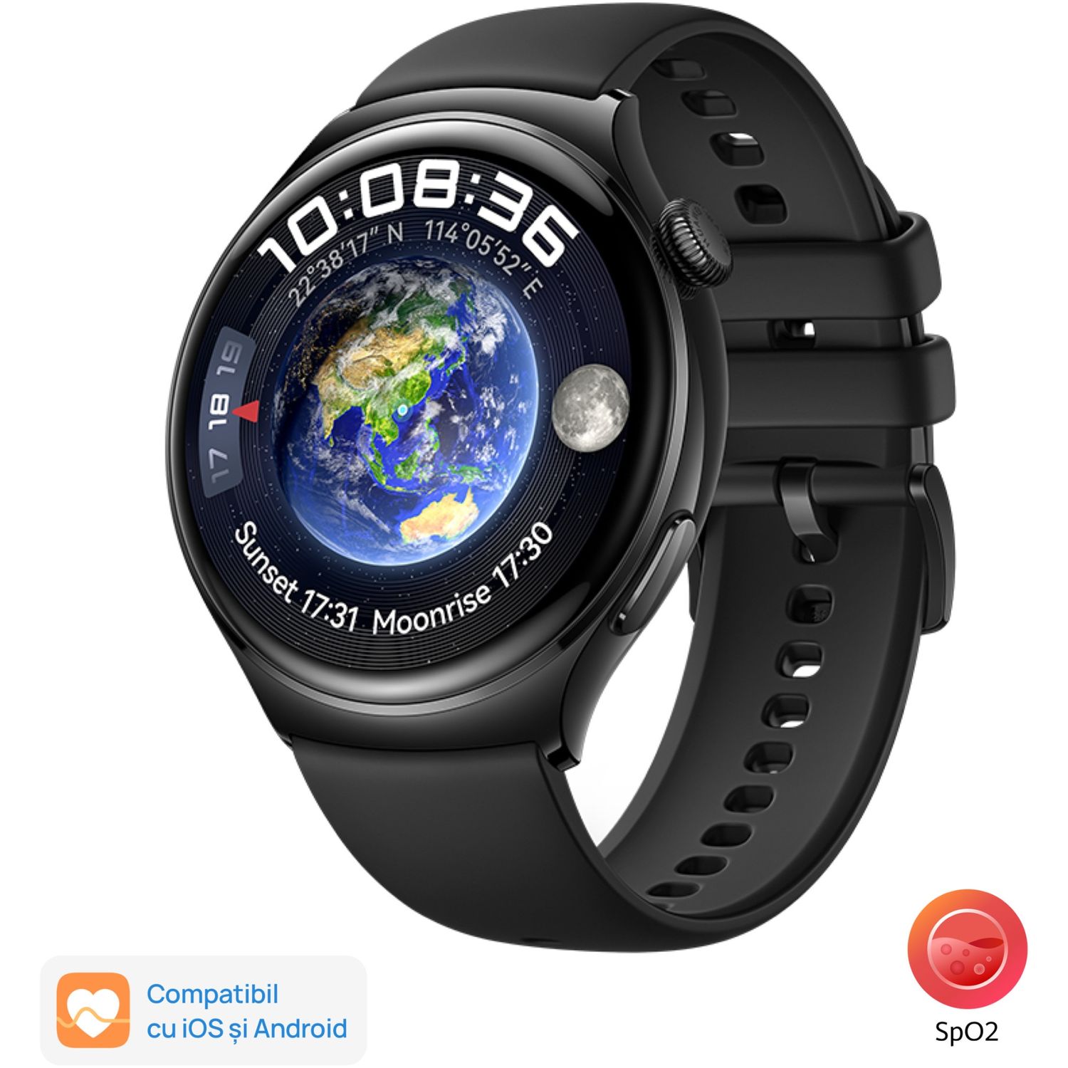 Smartwatch Huawei Watch 4, 46mm, Negru fotografia produsului
