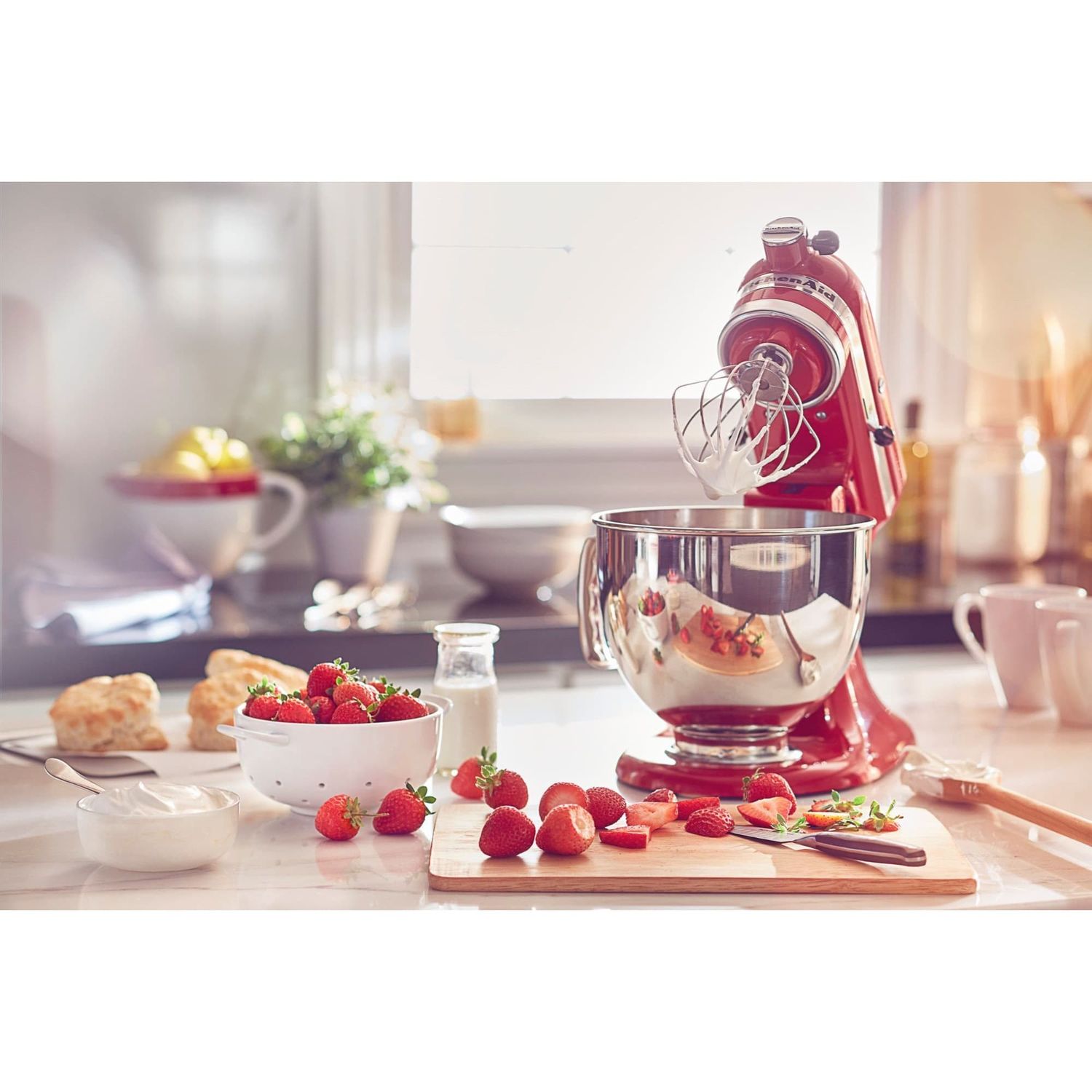 Robot de bucatarie KitchenAid Artisan, 4.8 L, 300 W (Rosu) fotografia produsului View 4 L