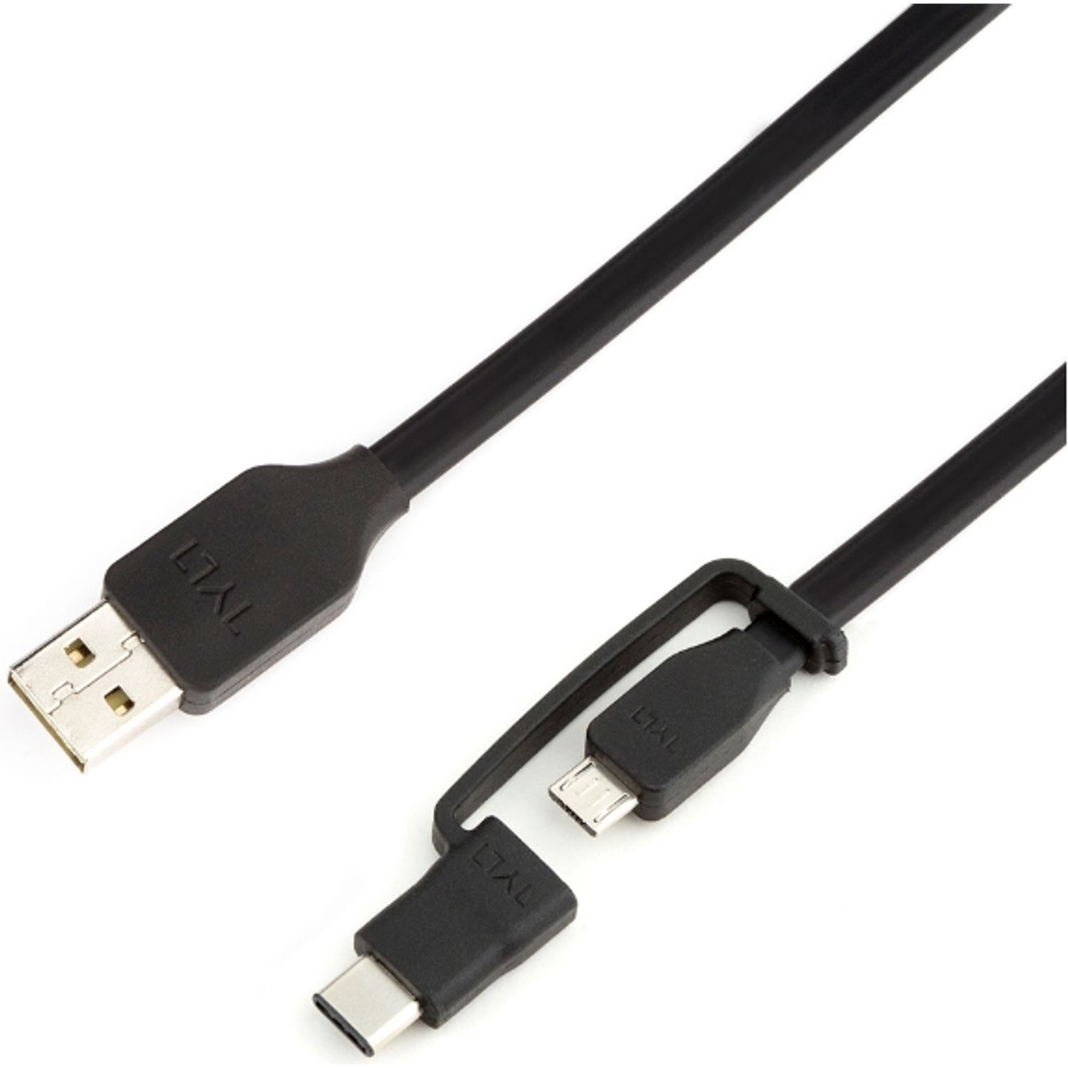 Cablu de date Tylt C-MICDUO1MBK-T, Tip-C/MicroUSB, 1m (Negru) fotografia produsului