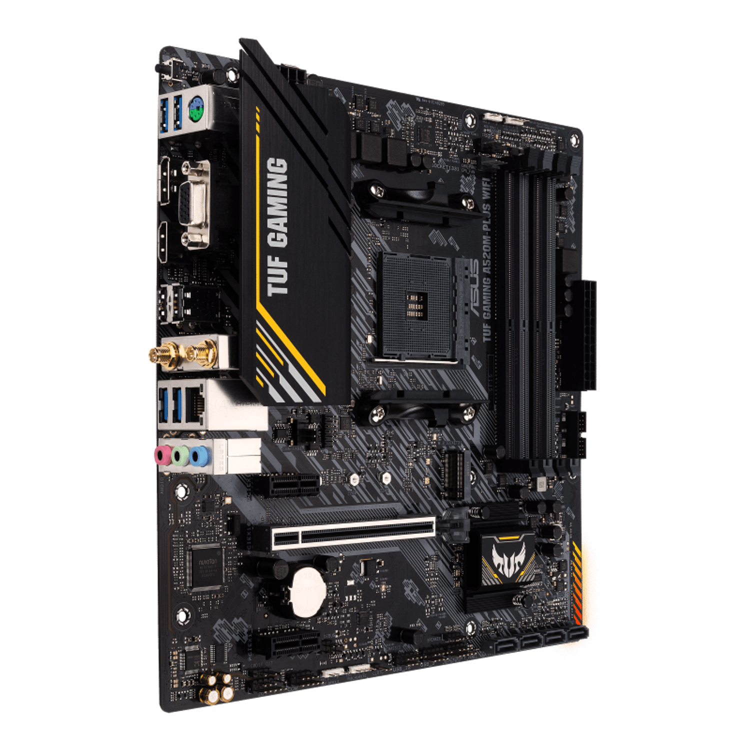 Placa de baza ASUS TUF GAMING A520M-PLUS WIFI, AM4 fotografia produsului View 3 L
