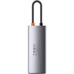 HUB USB Baseus Metal Gleam 6 in 1, conectare PC USB Type-C (Gri) fotografia produsului View 5 S
