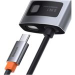 HUB USB Baseus Metal Gleam 6 in 1, conectare PC USB Type-C (Gri) fotografia produsului View 6 S