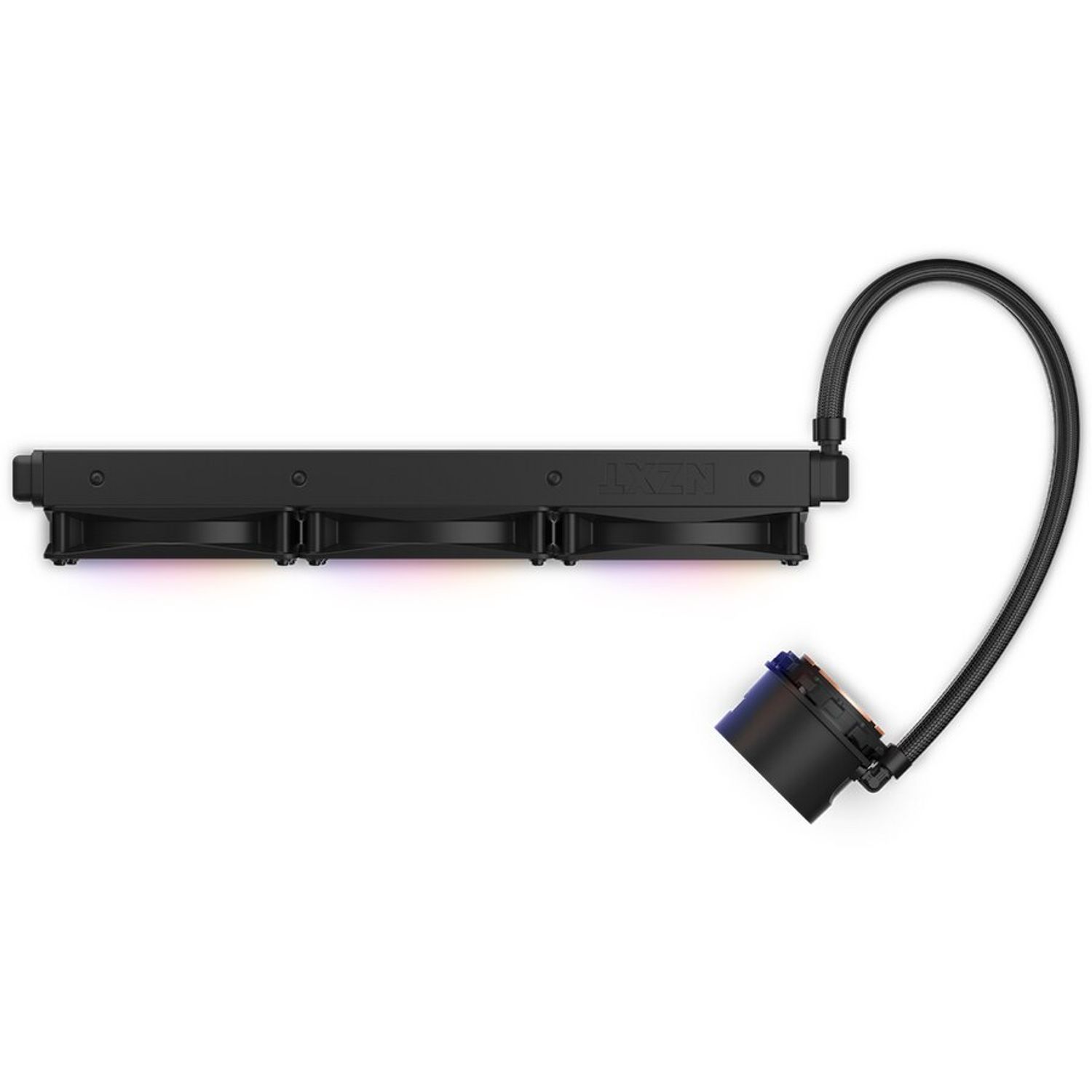 Cooler CPU NZXT Kraken 360 RGB, pompa cu ecran LCD, controller ARGB, negru fotografia produsului View 2 L