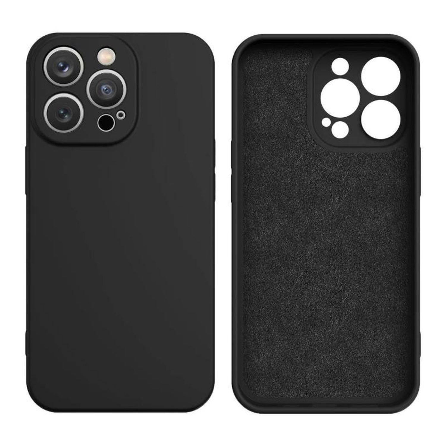 Carcasa Silicone Case compatibila cu Samsung Galaxy A14 4G / A14 5G, Negru fotografia produsului View 3 L