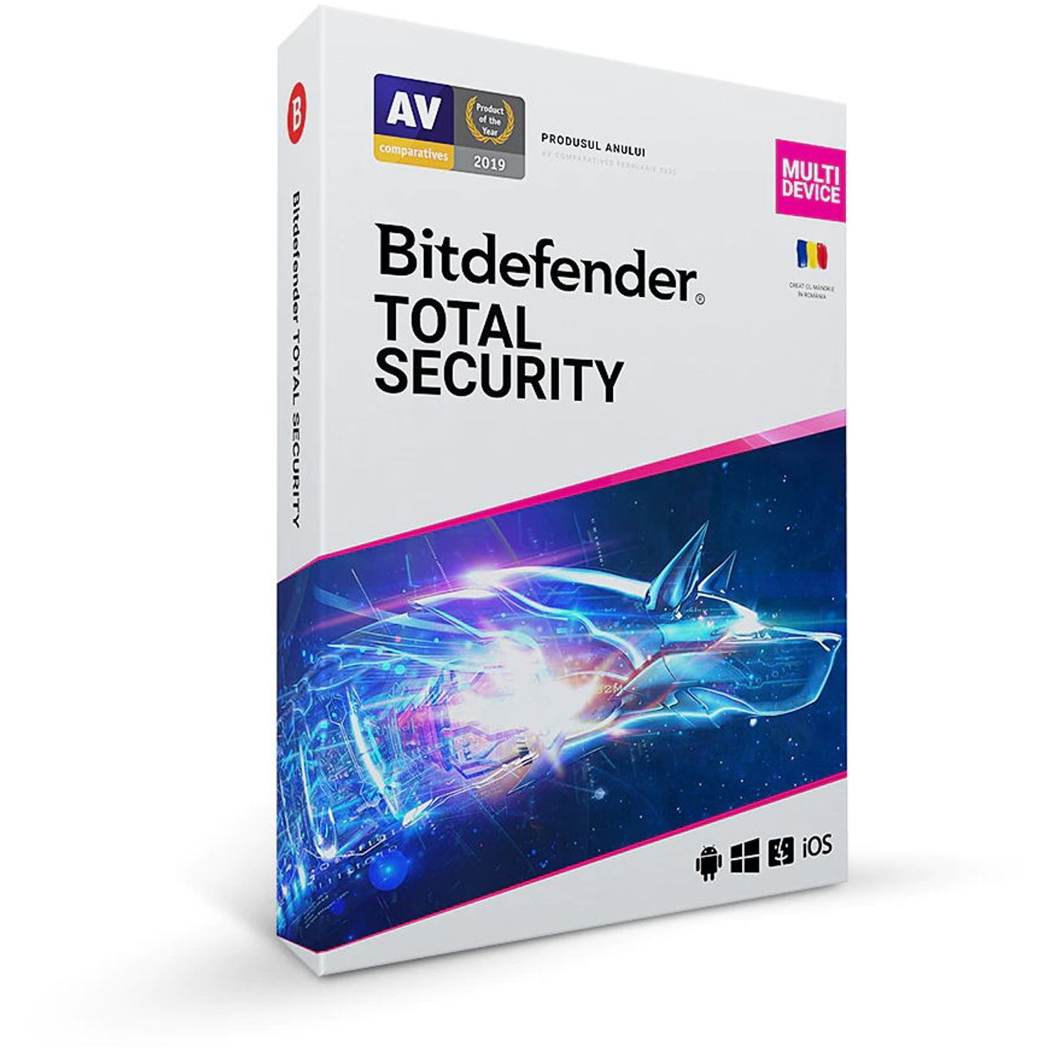 Bitdefender Total Security, 3 PC, 1 an + 1 an cadou, Licenta noua, Retail fotografia produsului View 2 L