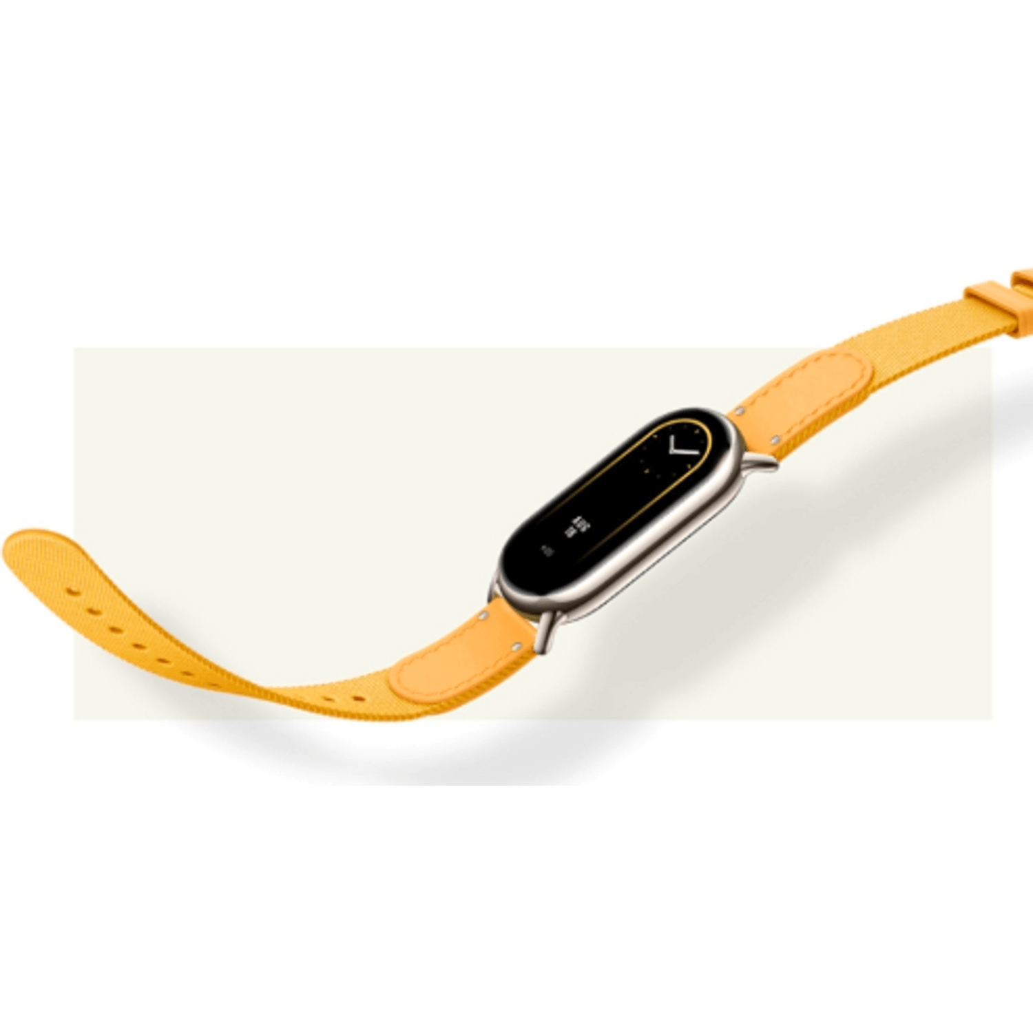 Curea pentru Xiaomi Mi Band 8, nylon + piele (Galben) fotografia produsului View 2 L