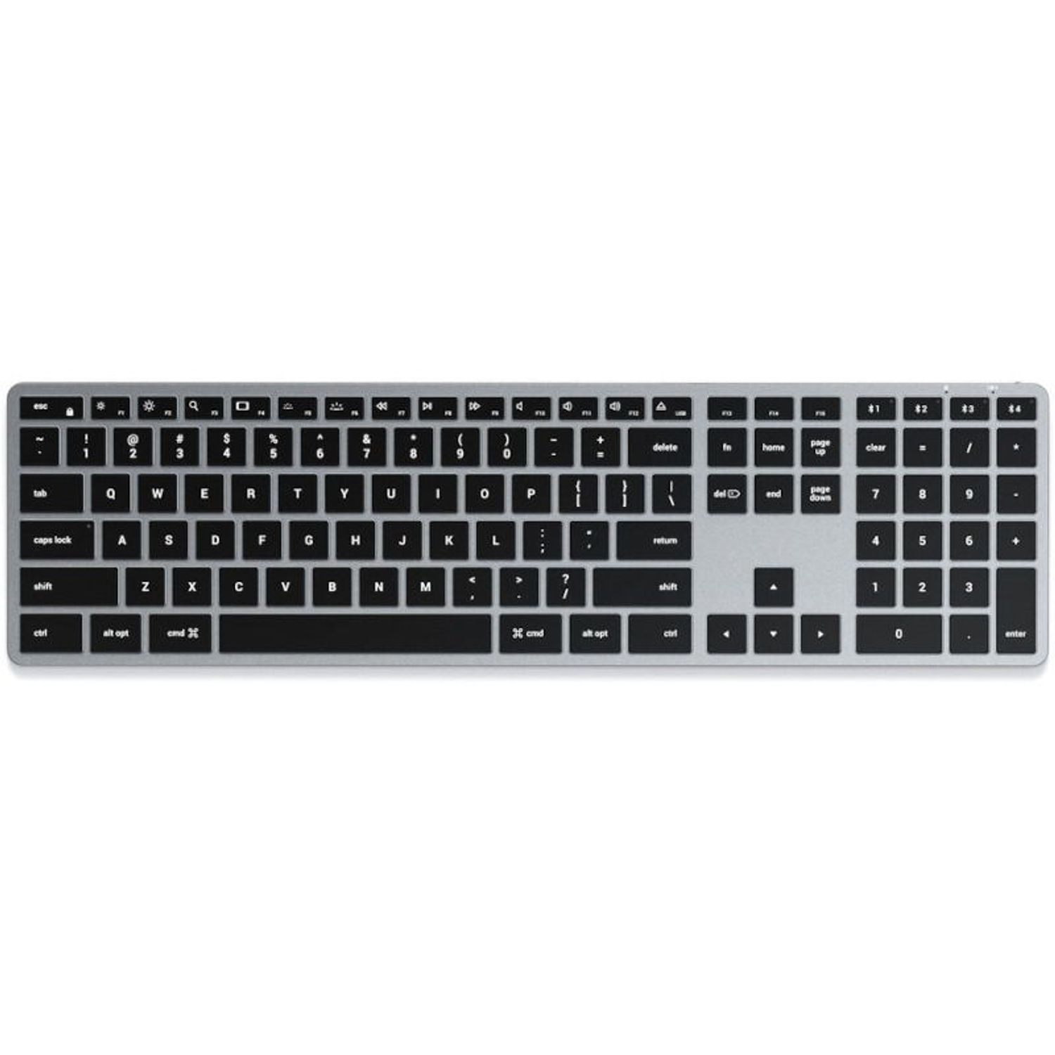 Tastatura Wireless Satechi Slim X3, Bluetooth/USB-C, layout US (Gri) fotografia produsului