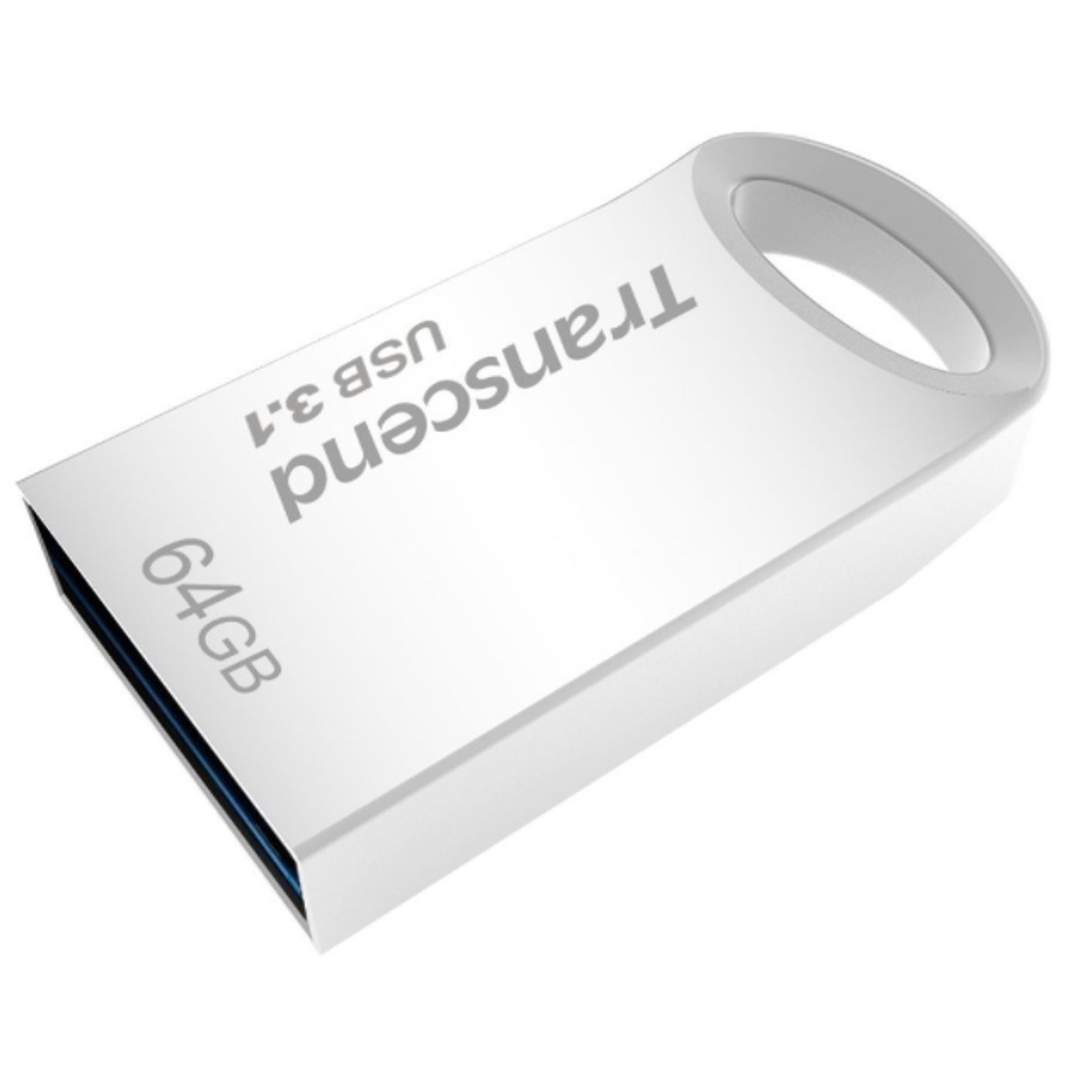 Stick USB Transcend JetFlash 710, 64GB, USB 3.1 (Argintiu) fotografia produsului View 3 L