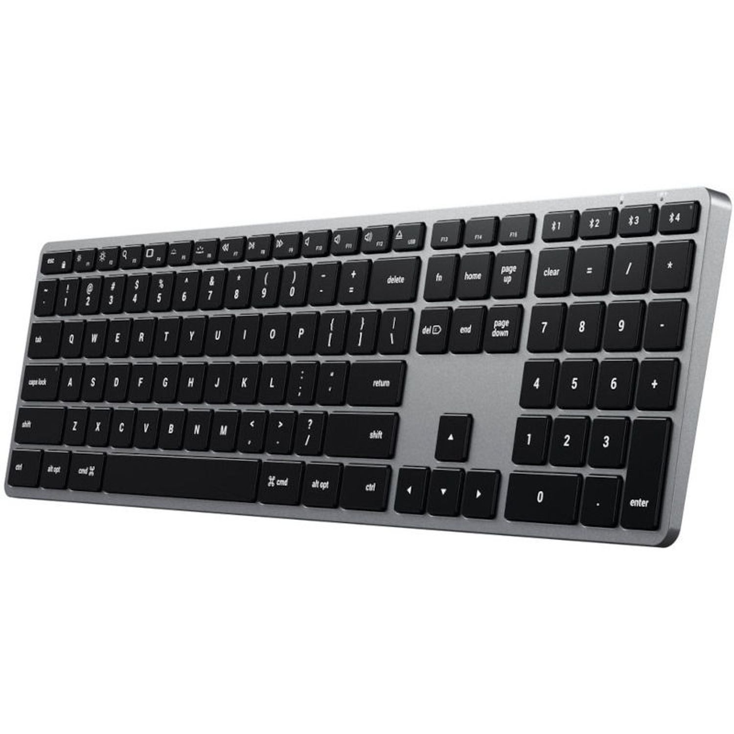 Tastatura Wireless Satechi Slim X3, Bluetooth/USB-C, layout US (Gri) fotografia produsului View 2 L