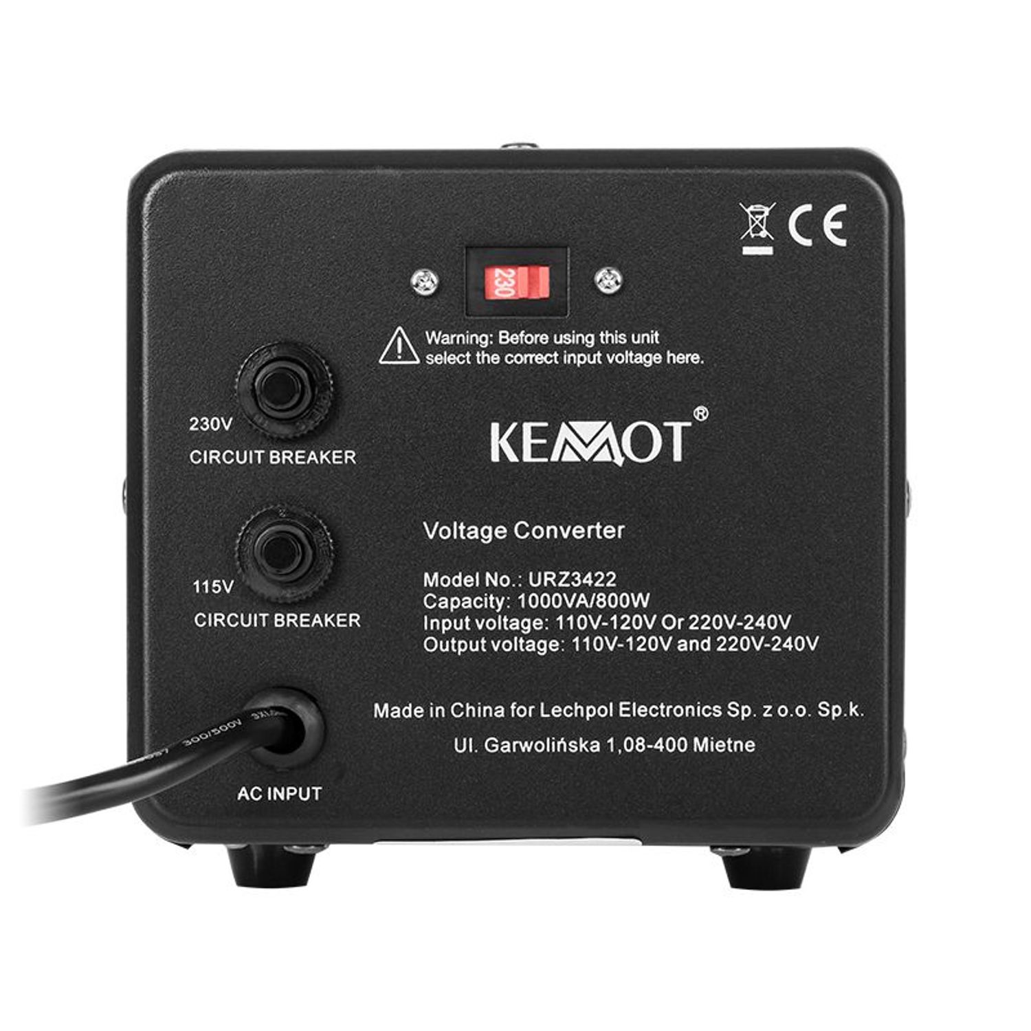 Convertor de tensiune Kemot, 800 W, 1000 VA fotografia produsului View 2 L