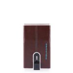 Piquadro Wallet Compact Blue Square Male Mahonagy fotografia produsului