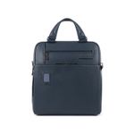Piquadro Akron Laptoptasche Leder 33 Cm Blue fotografia produsului