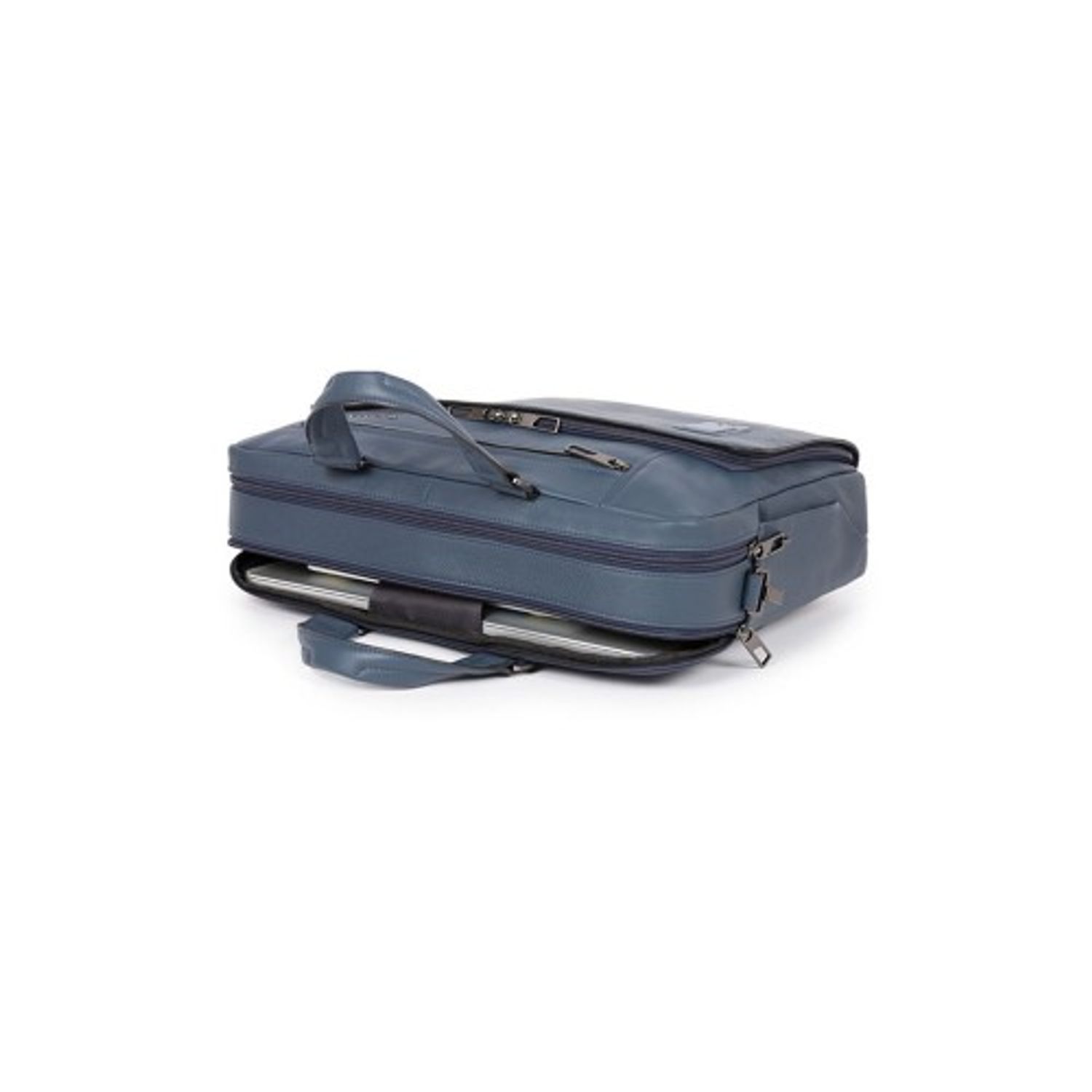 Piquadro Cartella Porta Pc Akron 15.6-Ca5109Ao - Blu Authentic Nwt fotografia produsului