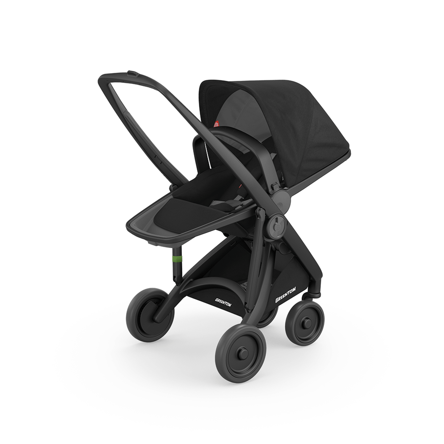 Carucior, Greentom, Reversible, 100% Ecologic, Black Black fotografia produsului