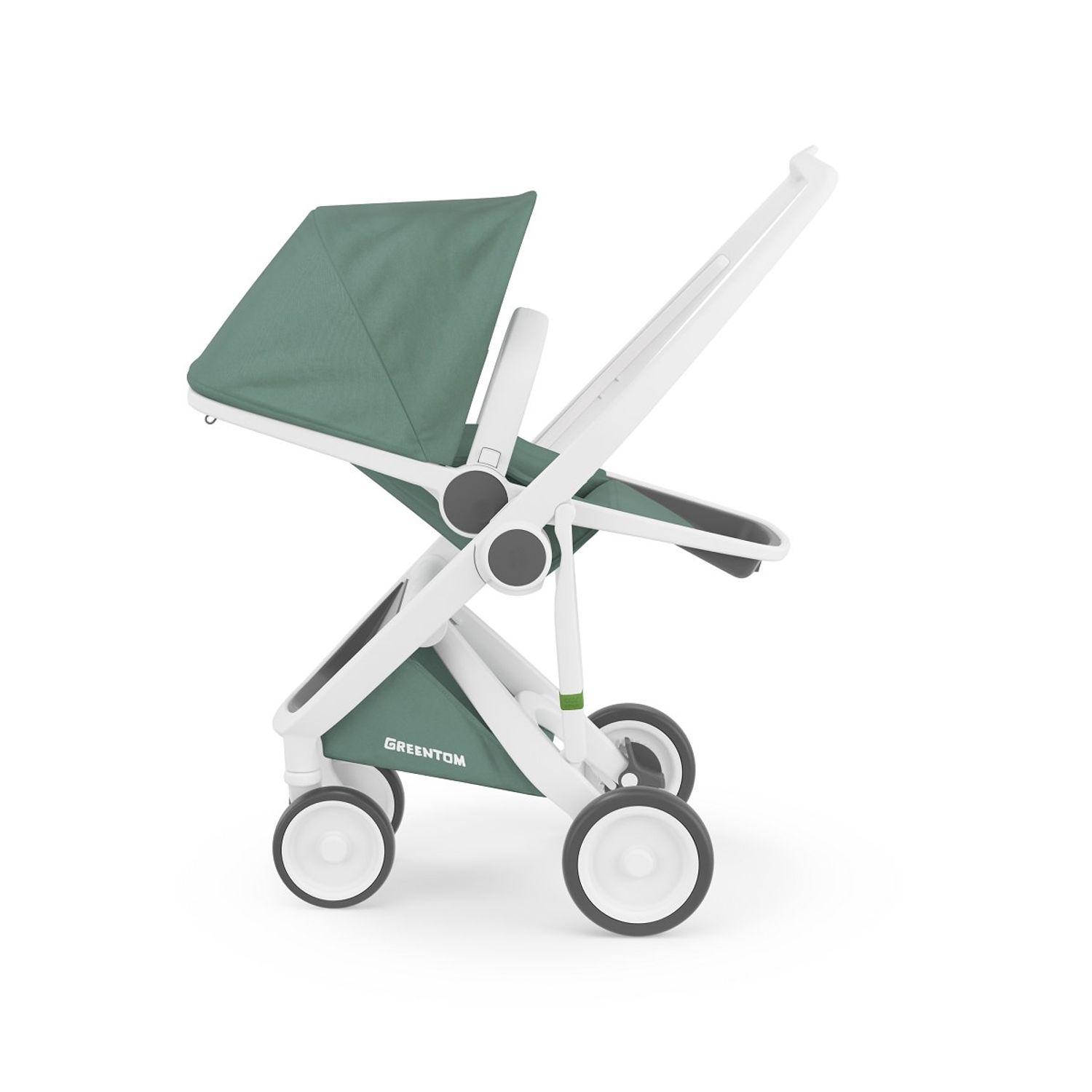 Carucior, Greentom, Reversible, 100% Ecologic, White Sage fotografia produsului View 3 L