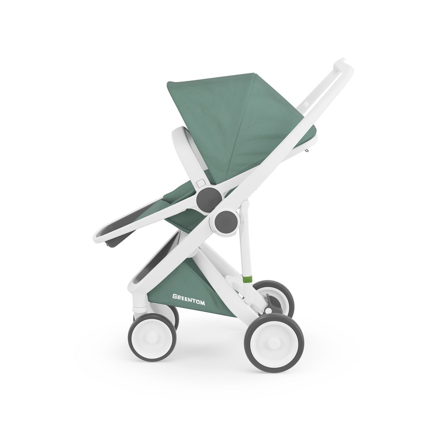 Carucior, Greentom, Reversible, 100% Ecologic, White Sage fotografia produsului View 4 L