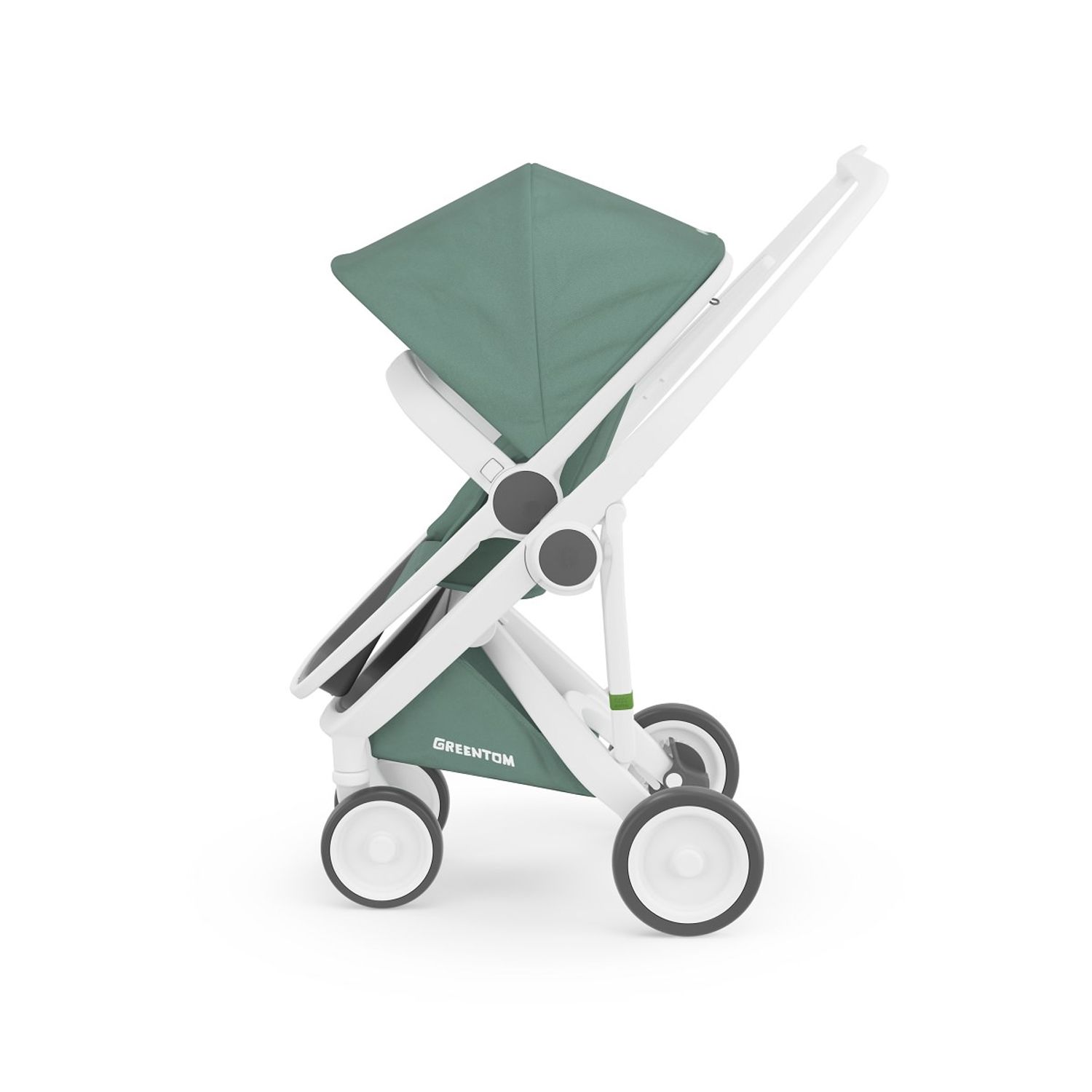 Carucior, Greentom, Reversible, 100% Ecologic, White Sage fotografia produsului View 2 L
