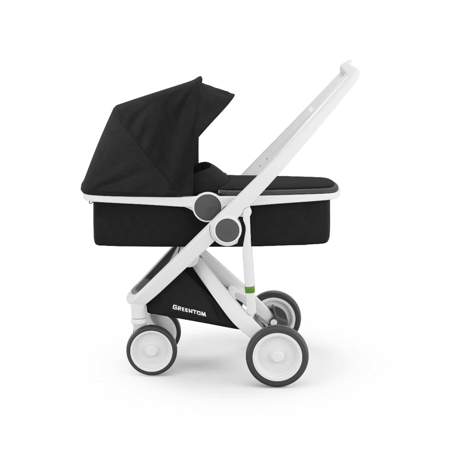 Carucior 2 In 1, Greentom, 100% Ecologic, White Black fotografia produsului View 3 L