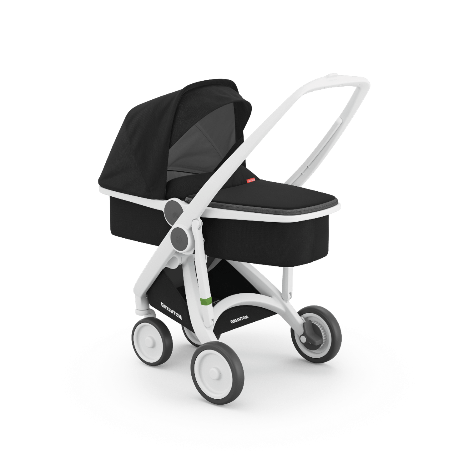 Carucior 2 In 1, Greentom, 100% Ecologic, White Black fotografia produsului View 2 L
