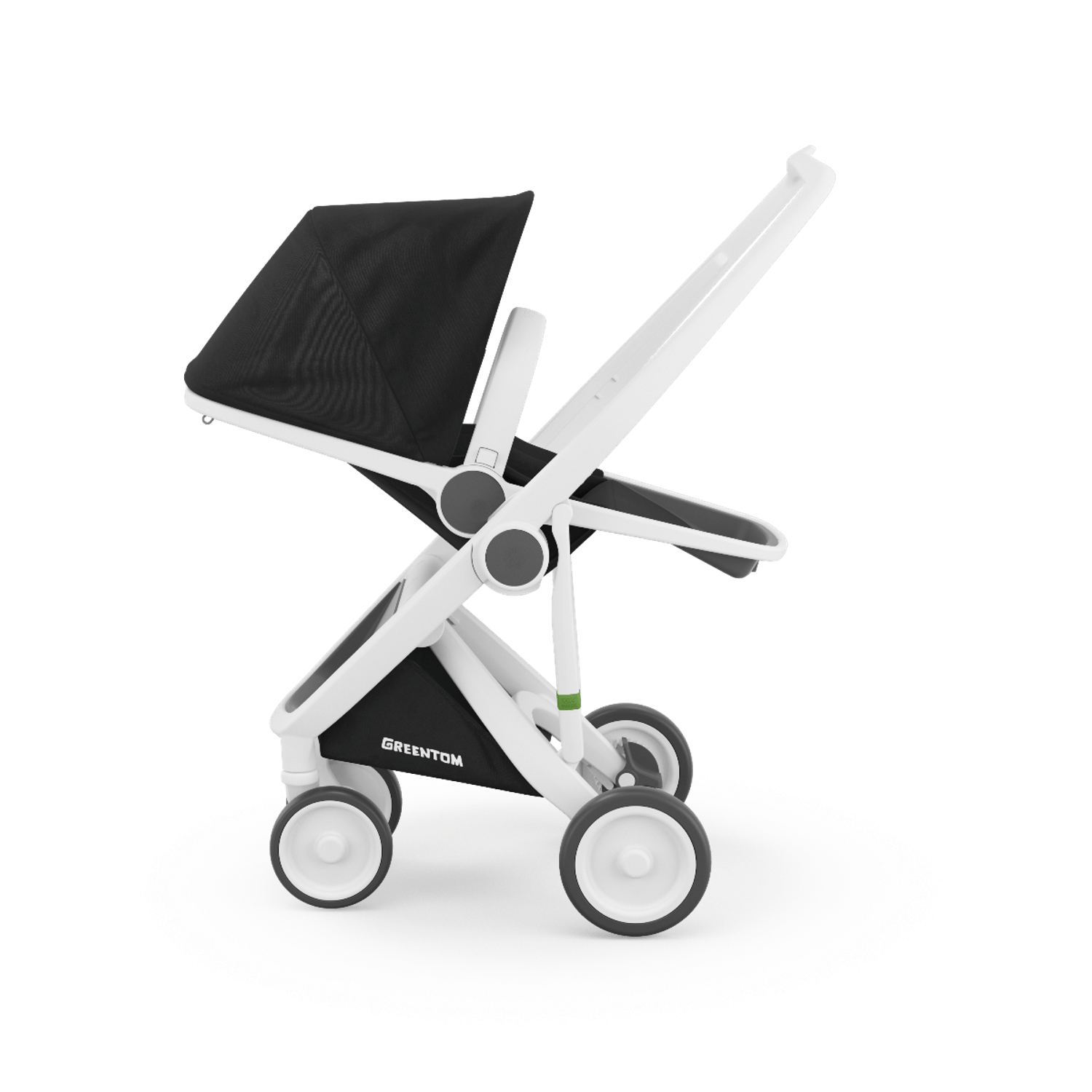 Carucior 2 In 1, Greentom, 100% Ecologic, White Black fotografia produsului View 6 L