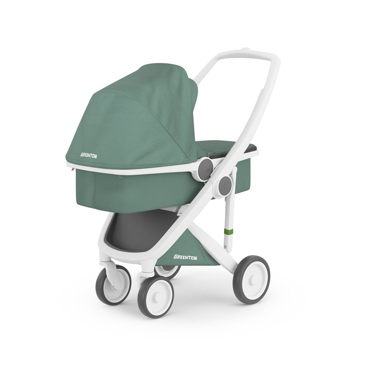 Carucior 2 In 1, Greentom, 100% Ecologic, White Sage fotografia produsului View 4 L