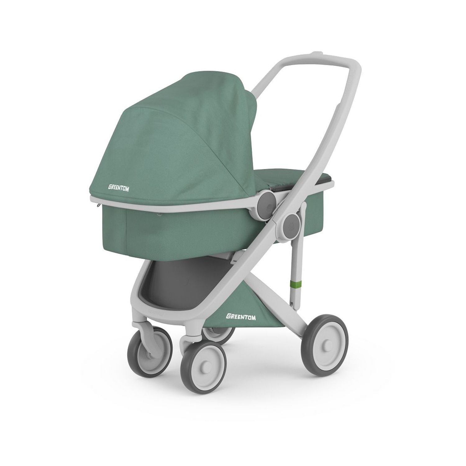 Carucior 2 In 1, Greentom, 100% Ecologic, Grey Sage fotografia produsului View 4 L