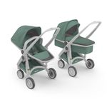 Carucior 2 In 1, Greentom, 100% Ecologic, Grey Sage fotografia produsului