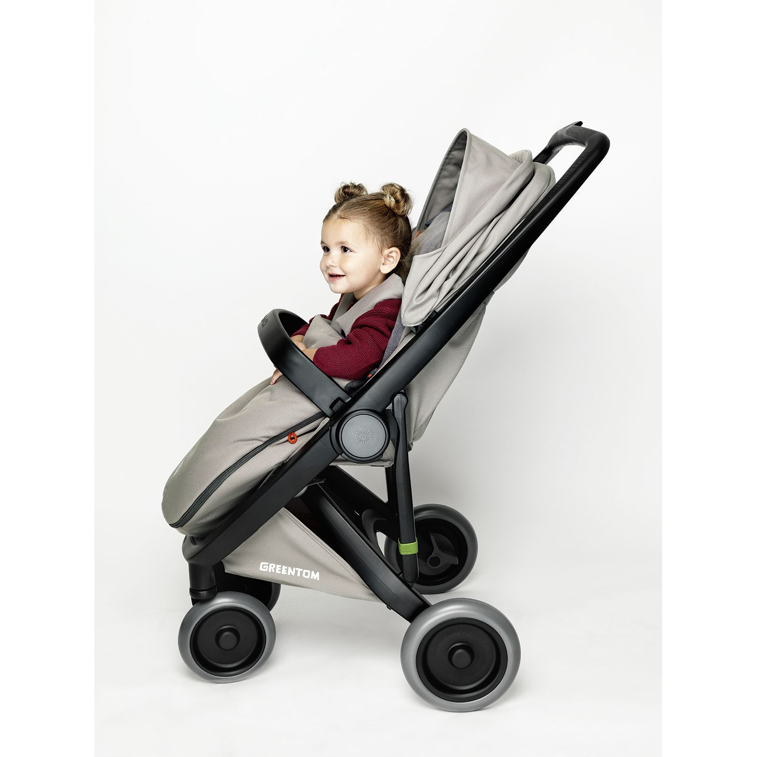 Carucior, Greentom, Classic Upp, 100% Ecologic, Black Grey fotografia produsului View 3 L