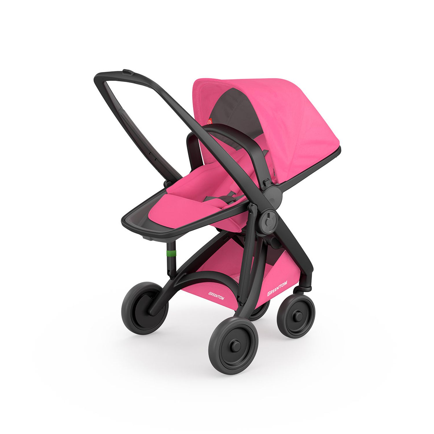 Carucior 2 In 1, Greentom, 100% Ecologic, Black Pink fotografia produsului View 5 L