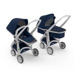 Carucior 2 In 1, Greentom, 100% Ecologic, Grey Blue fotografia produsului