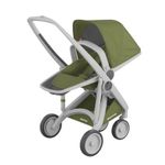 Carucior 2 In 1, Greentom, 100% Ecologic, Grey Olive fotografia produsului View 2 S