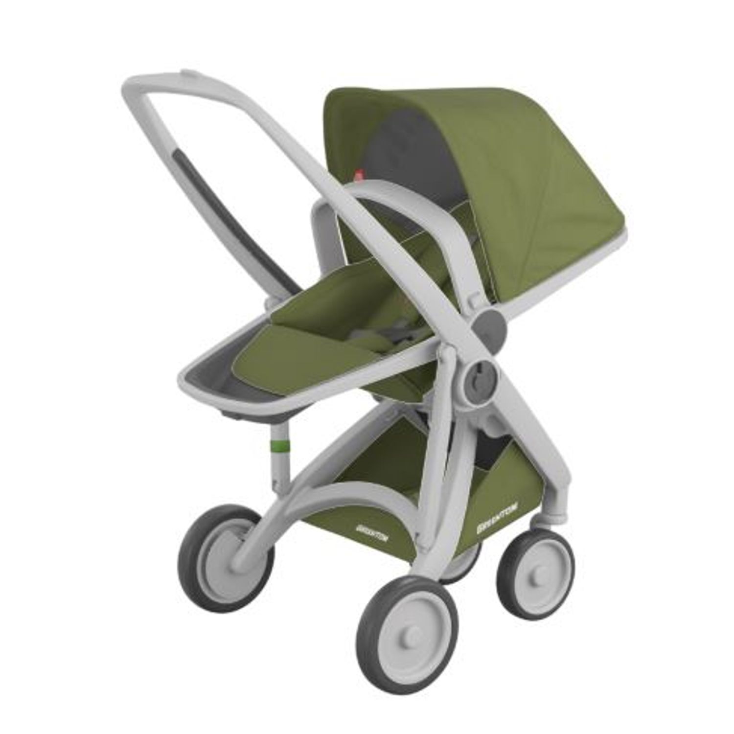 Carucior 2 In 1, Greentom, 100% Ecologic, Grey Olive fotografia produsului View 2 L