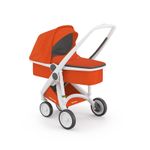 Carucior 2 In 1, Greentom, 100% Ecologic, White Orange fotografia produsului View 3 S