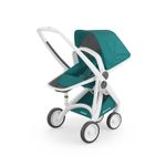 Carucior 2 In 1, Greentom, 100% Ecologic, White Teal fotografia produsului View 3 S