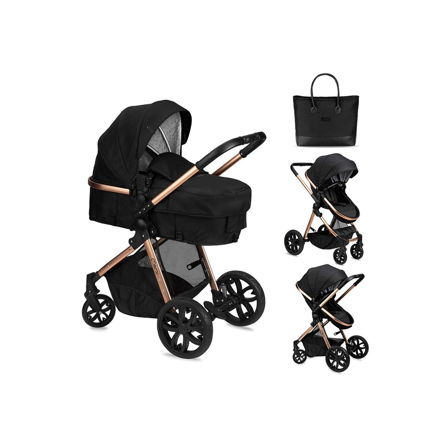 Carucior transformabil 2in1 Momi Limuru - Black fotografia produsului