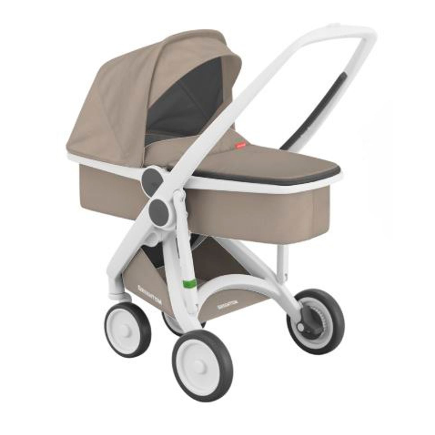 Carucior 2 In 1, Greentom, 100% Ecologic, White Sand fotografia produsului View 4 L