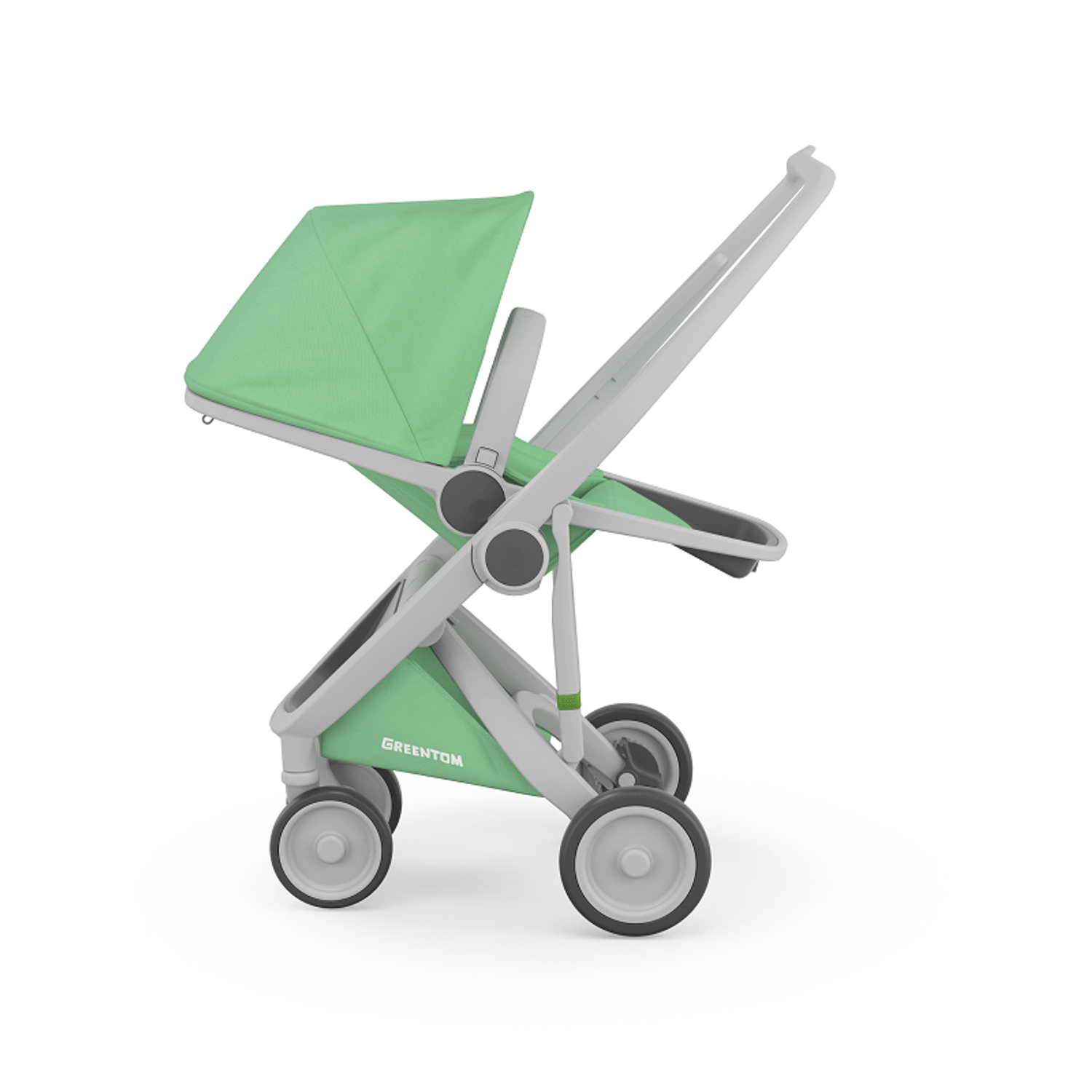 Carucior, Greentom, Reversible, 100% Ecologic, Grey Mint fotografia produsului View 4 L