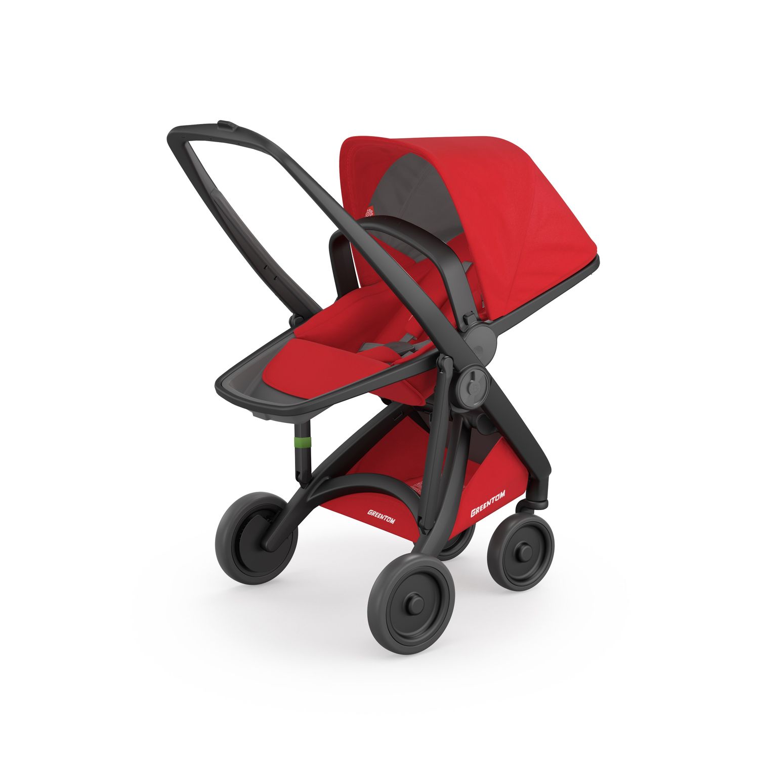 Carucior 2 In 1, Greentom, 100% Ecologic, Black Red fotografia produsului View 5 L