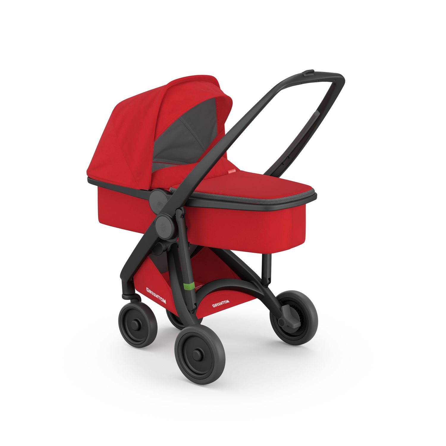 Carucior 2 In 1, Greentom, 100% Ecologic, Black Red fotografia produsului View 4 L