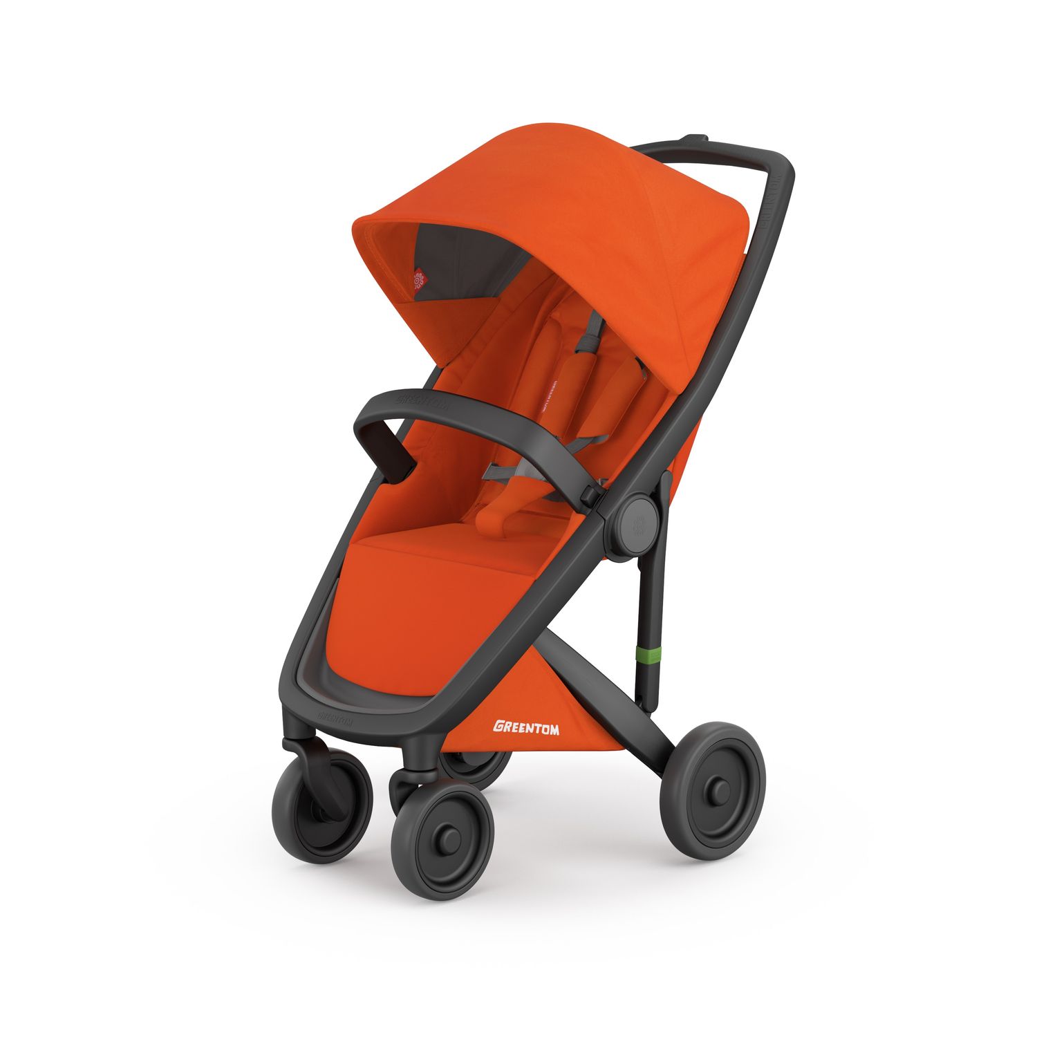 Carucior, Greentom, Classic Upp, 100% Ecologic, Black Orange fotografia produsului