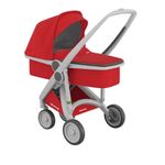 Carucior 2 In 1, Greentom, 100% Ecologic, Grey Red fotografia produsului View 5 S