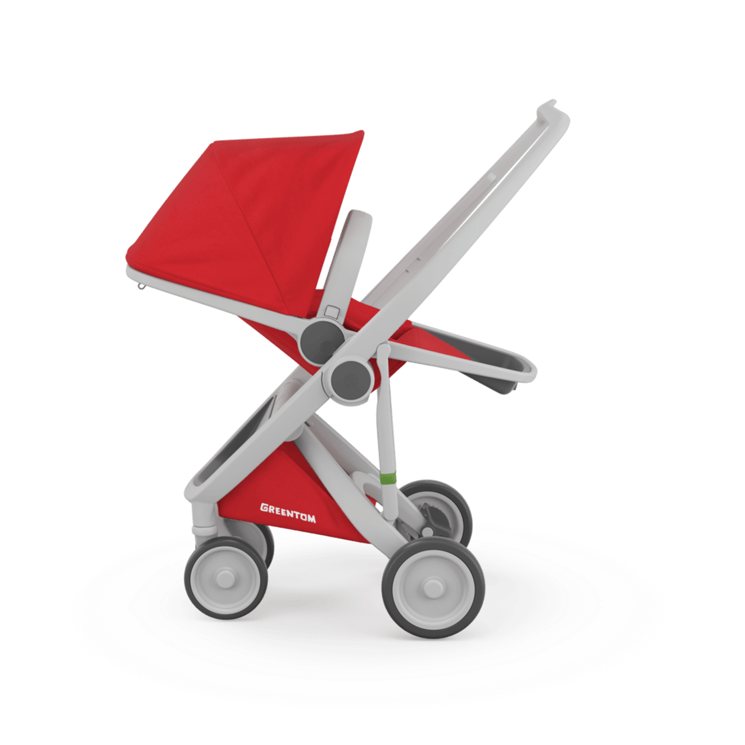 Carucior 2 In 1, Greentom, 100% Ecologic, Grey Red fotografia produsului View 2 L