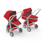 Carucior 2 In 1, Greentom, 100% Ecologic, Grey Red fotografia produsului