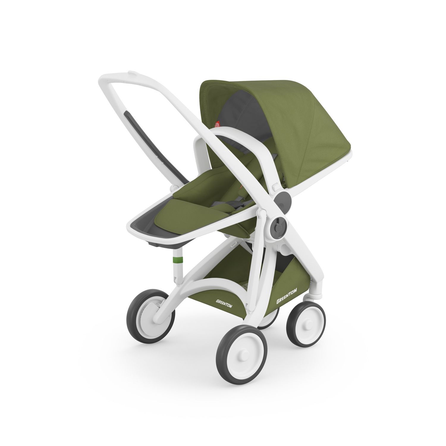 Carucior, Greentom, Reversible, 100% Ecologic, White Olive fotografia produsului