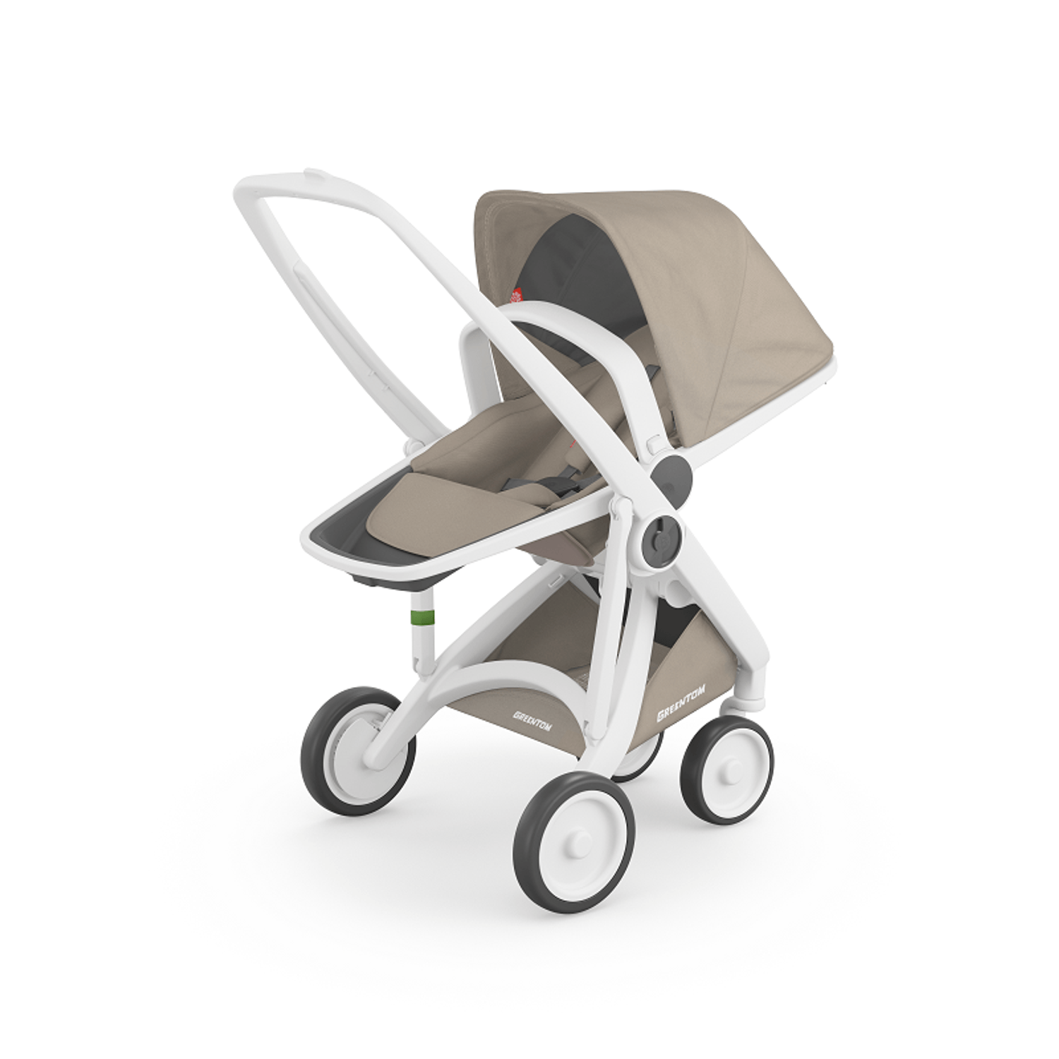 Carucior, Greentom, Reversible, 100% Ecologic, White Sand fotografia produsului