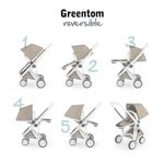 Carucior, Greentom, Reversible, 100% Ecologic, White Sand fotografia produsului View 2 S