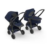 Carucior 2 in 1, Greentom, 100% Ecologic, Black Blue fotografia produsului