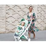 Carucior 2 in 1, Greentom, 100% Ecologic, White Olive fotografia produsului View 6 S