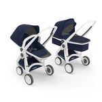 Carucior 2 in 1, Greentom, 100% Ecologic, White Blue fotografia produsului