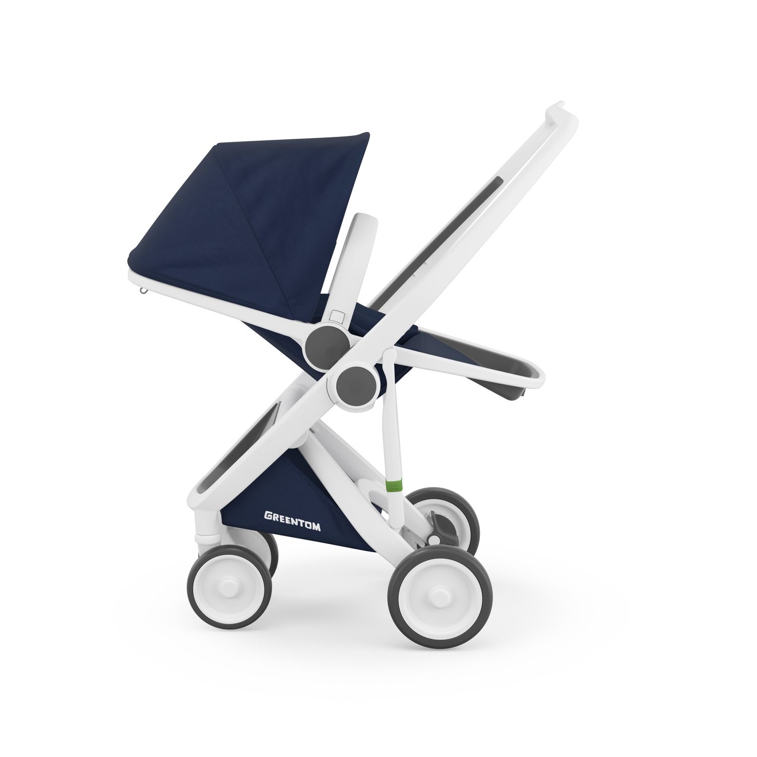 Carucior 2 in 1, Greentom, 100% Ecologic, White Blue fotografia produsului View 5 L